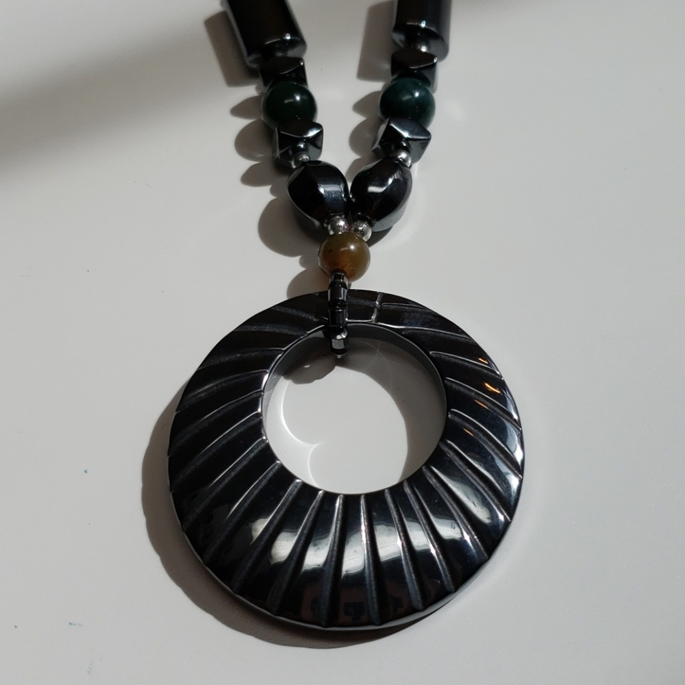 Metal and Stone Necklace
